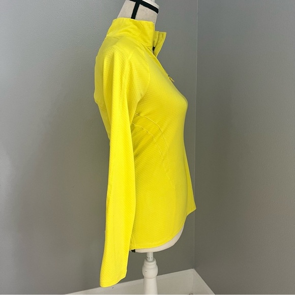 Under Armour Yellow Fitted Long Sleeve Polo - Picture 7 of 11